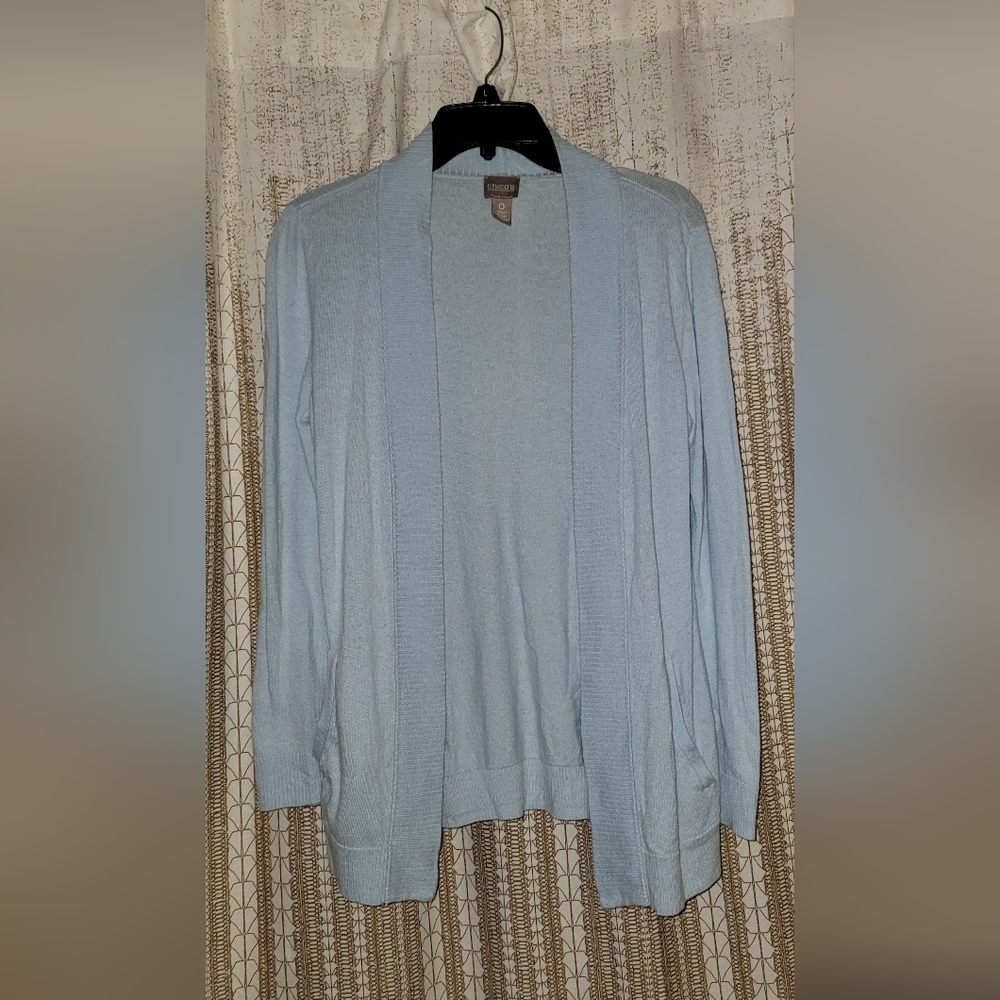 Chico's baby blue cardigan sweater